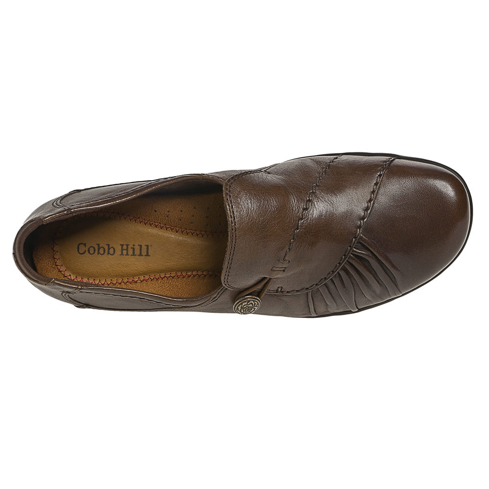 Slip-Ons Rockport Mujer Mexico - Cobb Hill Paulette Marrom Oscuro - CMDIP9643